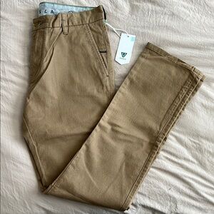 VISSLA Brown Chinos with Straight Fit